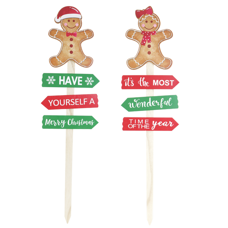 Ronis Gingerbread Yard Stake MDF 75cm Assorted
