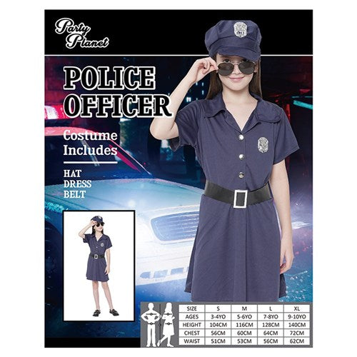 Ronis Girl Police Officer Costume Large