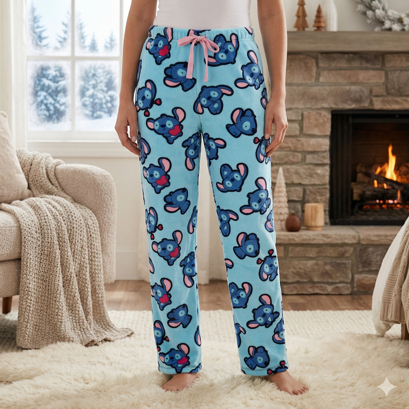 Girls PJ lounge pants with pockets in assorted Style 4 designs for cosy home comfort.
