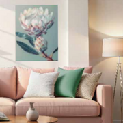 Pastel protea canvas 60x80cm assorted floral wall art large botanical canvas print for living room bedroom and coastal home décor – thumbnail