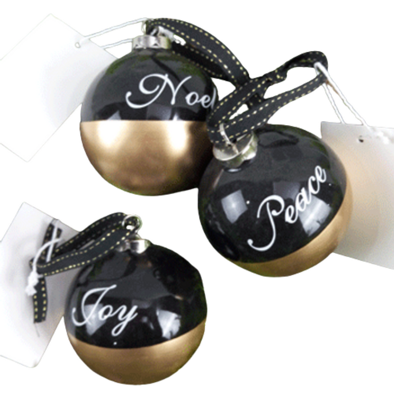 Glass Ball 7.5cm Black