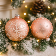Glass Bauble 10cm Pale Pink Assorted for Christmas tree and holiday decoration – thumbnail