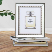 Glass mirror-look photo frame 13x18cm reflective picture frame for tabletop display on vanity, shelf or bedside – thumbnail