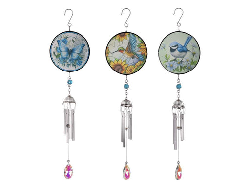 Assorted glass mosaic wind chime decorative outdoor hanging décor for garden, patio, balcony or verandah