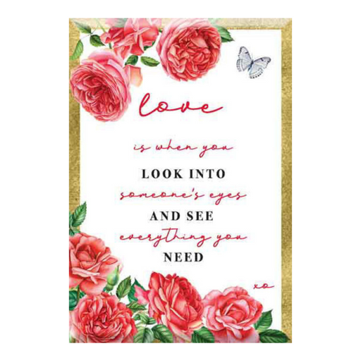 Glass Plaque Love 13x9cm romantic keepsake glass décor plaque