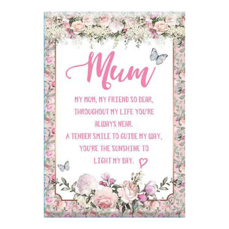 Ronis Glass Plaque Mum 33x22cm