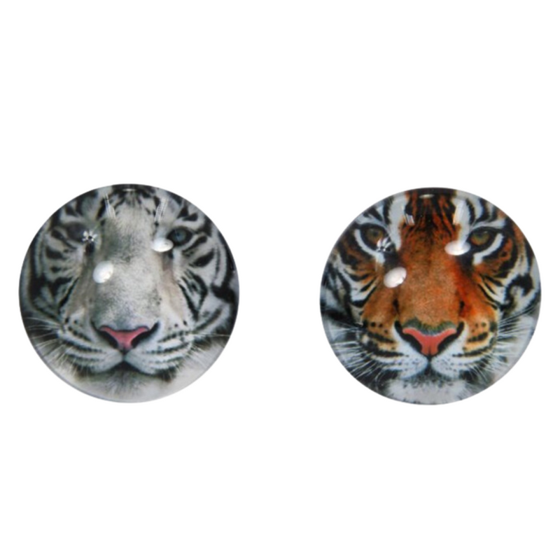Ronis Glass Tiger Magnet 5cm Assorted