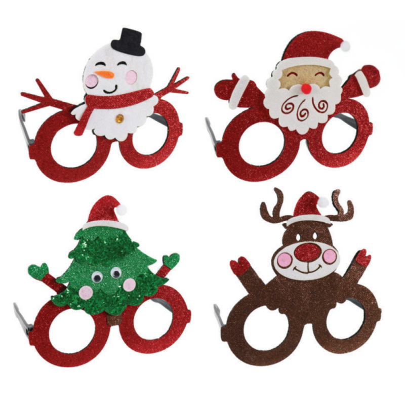 Ronis Glitter Character Glasses 4 Asstd