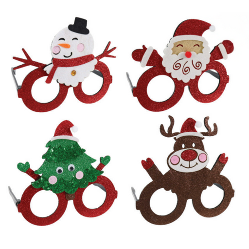 Ronis Glitter Character Glasses 4 Asstd