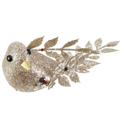 Glitter Bird with Clip 15cm 3pk Assorted – festive glitter bird decorations with clips for trees, wreaths, and garlands