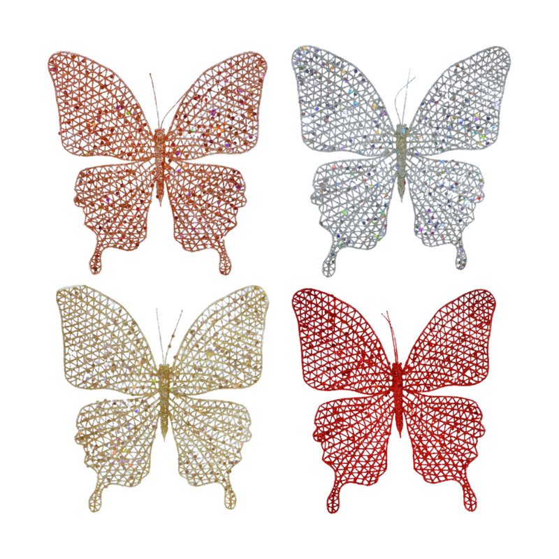 Ronis Glitter Butterfly Clip Assorted