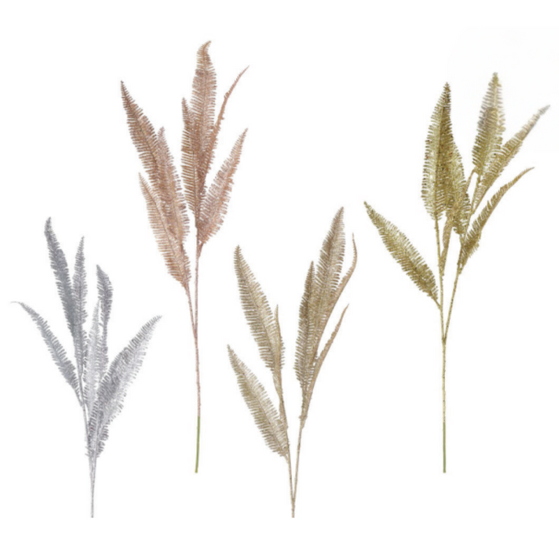 Ronis Glitter Fern Spray 78cm Assorted