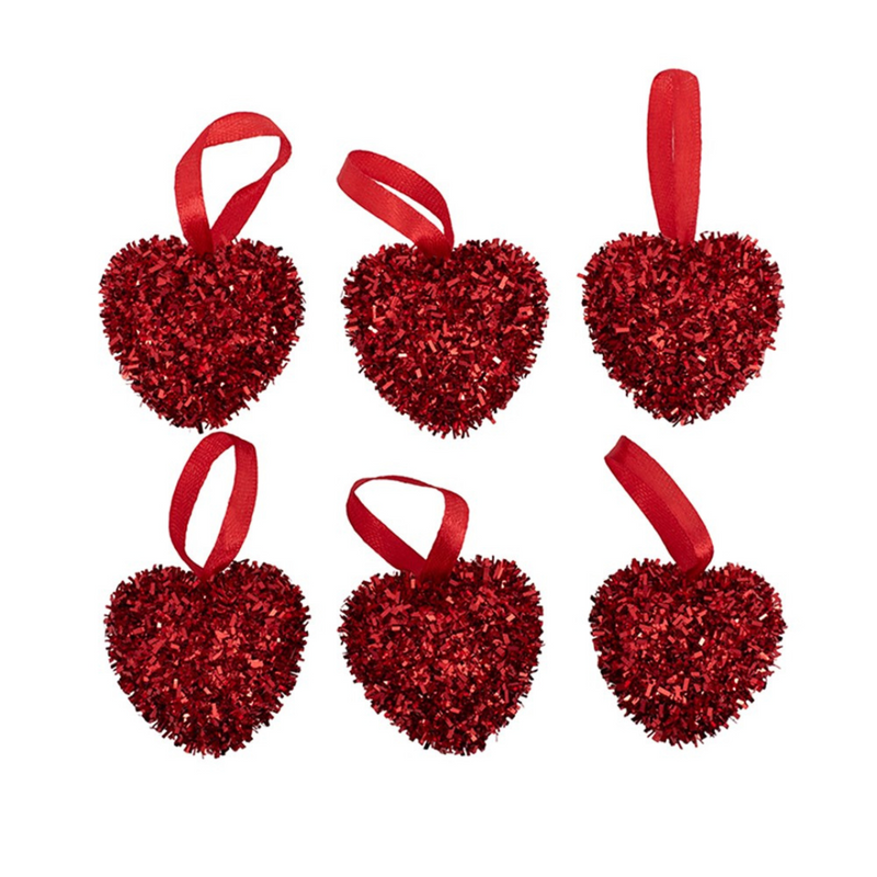 Ronis Glitter Heart 5cm 6pk
