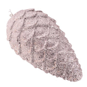 Silver Glitter Pinecone Polyfoam Hanging Ornament 28cm – thumbnail