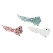 Ronis Glitter Sequins Bird Clip 3 Asstd