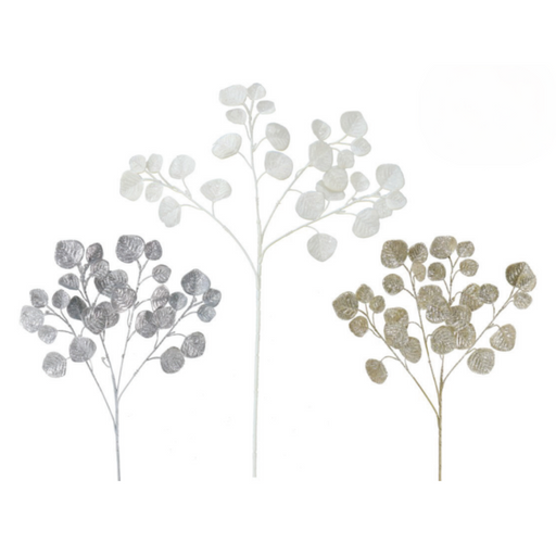 Ronis Glitter Silver Dollar Spray 70cm Assorted