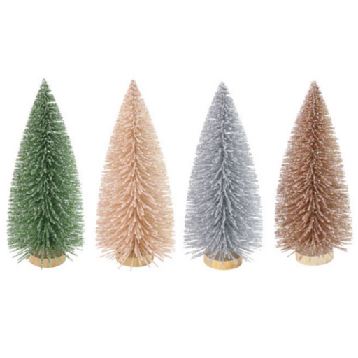Ronis Glitter Spiky Tree Naturals 14cm Assorted