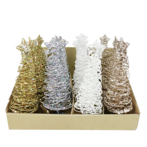 Ronis Glitter Spiral Tree 20cm Assorted