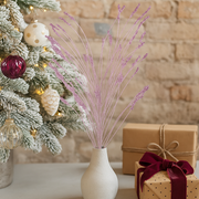 Lavender Glitter Spray 60cm Christmas Floral Decoration