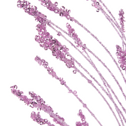 Lavender Glitter Spray 60cm Christmas Floral Decoration