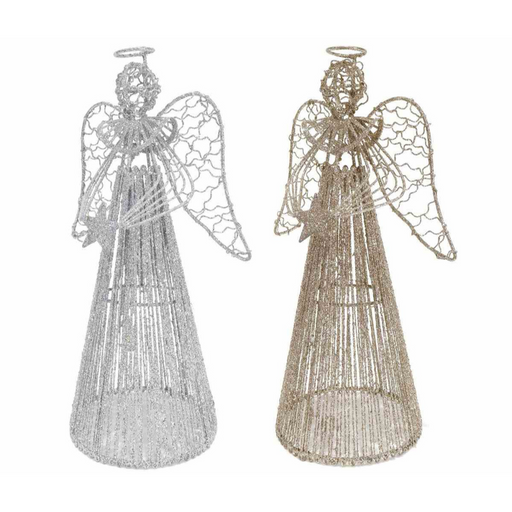 Ronis Glitter String Wire Angel 30cm Assorted