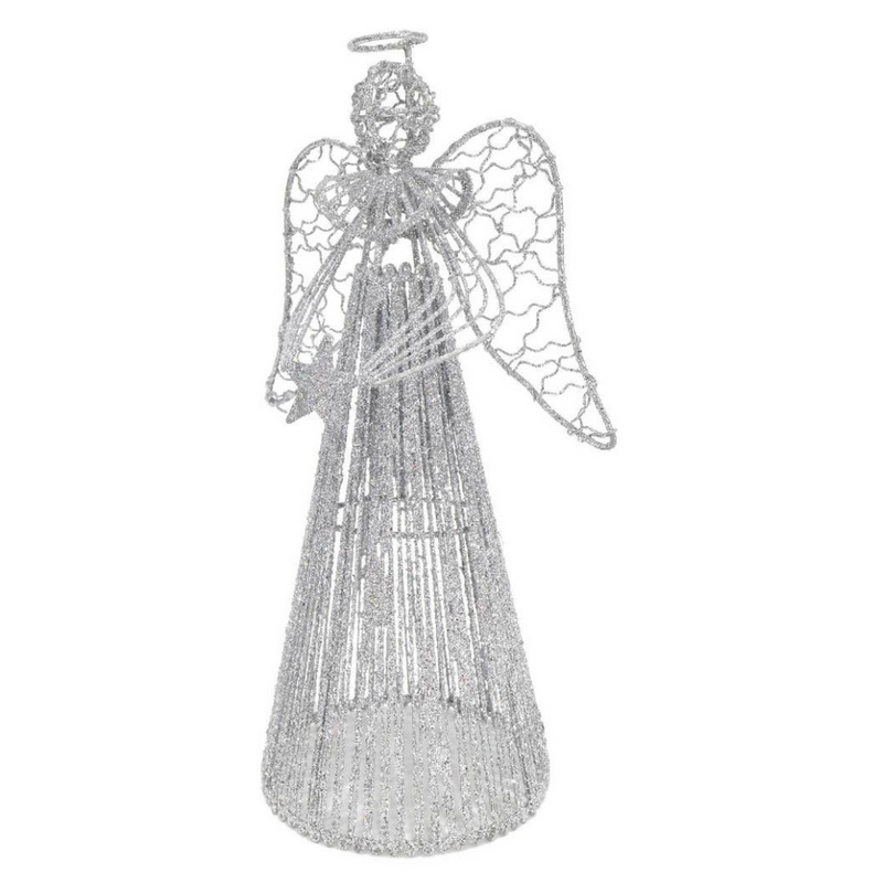 Ronis Glitter String Wire Angel 30cm Assorted