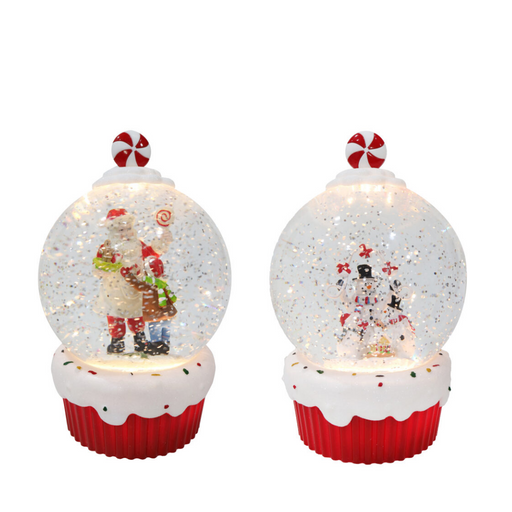 Ronis Glitter Swirl Cupcake Globe USB Assorted