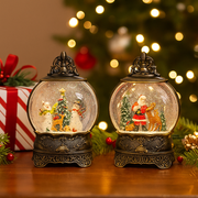 Glitter Swirl Music Lantern Oval Fancy USB Assorted with LED lights and Christmas tunes – thumbnail