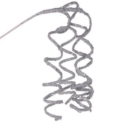 Silver glitter swirl stem 80cm Christmas decoration – thumbnail