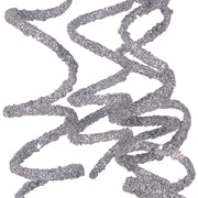 Silver glitter swirl stem 80cm Christmas decoration – thumbnail