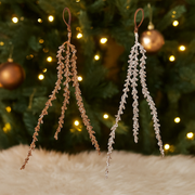 Glitter and Sequin Drop 34cm Copper Champagne Assorted for elegant Christmas decorations