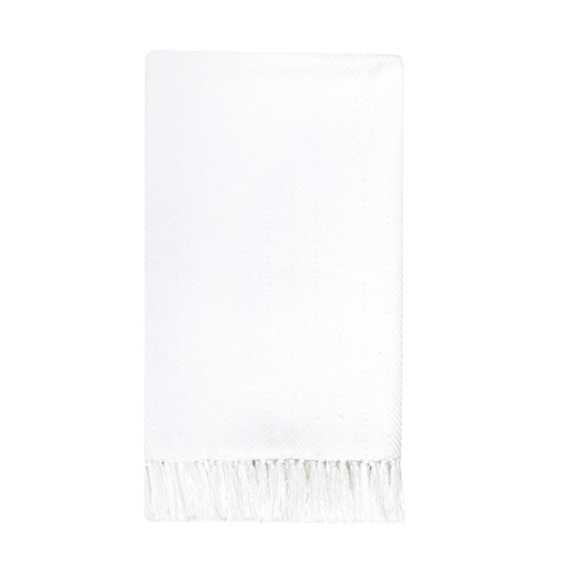 Ronis Glyph Cotton Throw 130x150cm White
