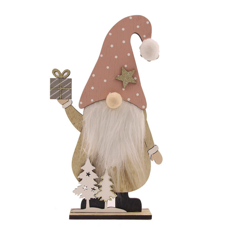 Ronis Gnome with Gifts Table Top Deco 16x29x4cm
