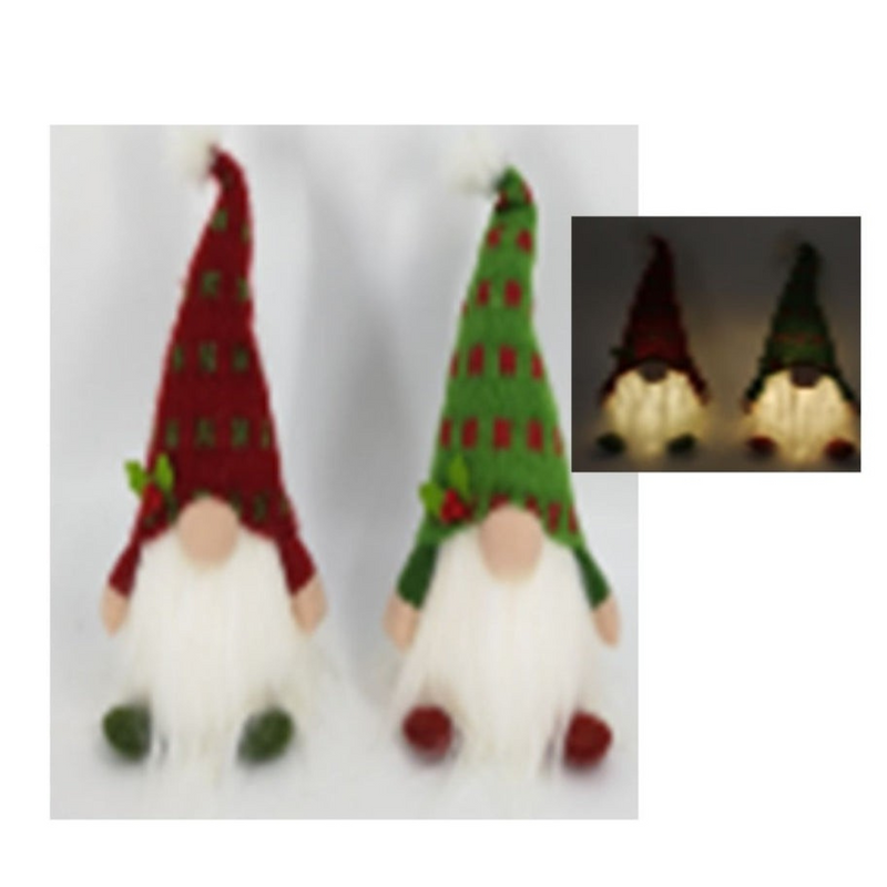 Ronis Gnome Light Up Sitting 30cm Assorted