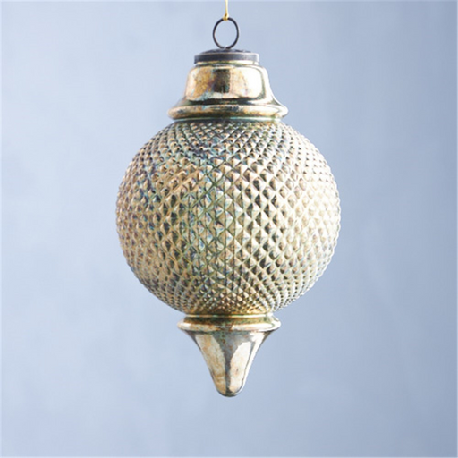 Ronis Gold Antique Finish Glass Finial 15x15x23cm