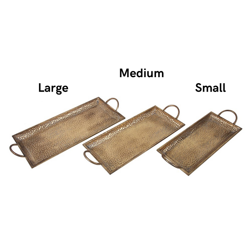 Ronis Gold Metal Trays Small 44.5x18x9cm