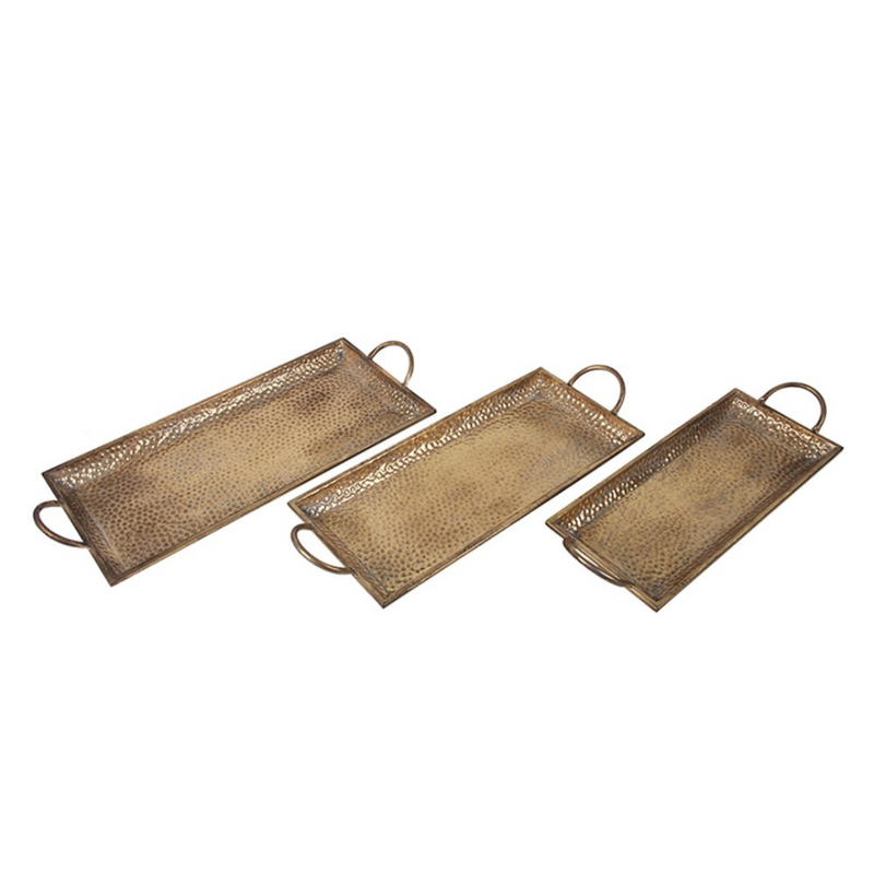 Ronis Gold Metal Trays Small 44.5x18x9cm