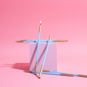 Ronis Gold Double Dipped Cake Candles 15cm Blue 12pk