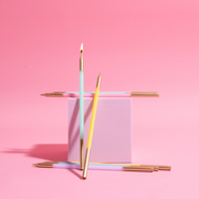 Ronis Gold Double Dipped Cake Candles 15cm Pastel Mix 12pk