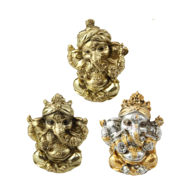 Gold Ganesh on Display 7cm assorted mini decorative figurines