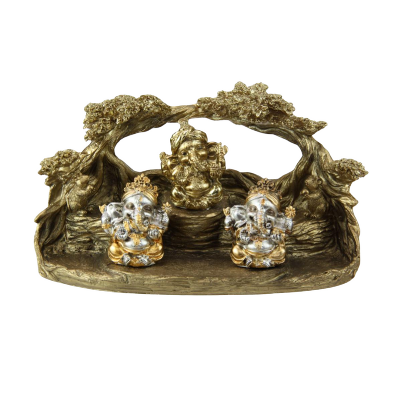 Gold Ganesh on Display 7cm assorted mini decorative figurines