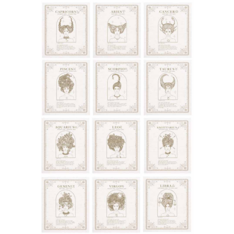 Ronis Golden Zodiac Plaques 14x12x0.9cm Assorted