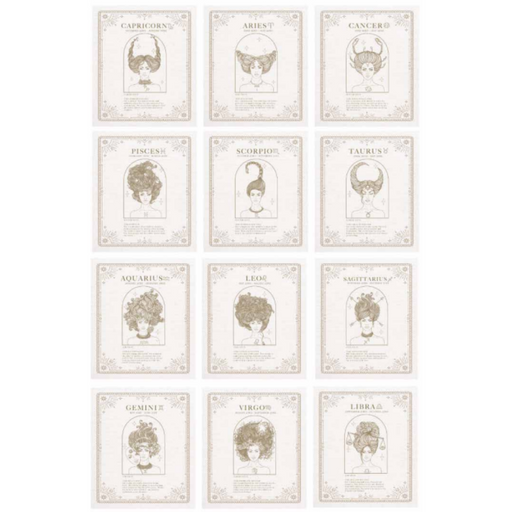 Ronis Golden Zodiac Plaques 14x12x0.9cm Assorted