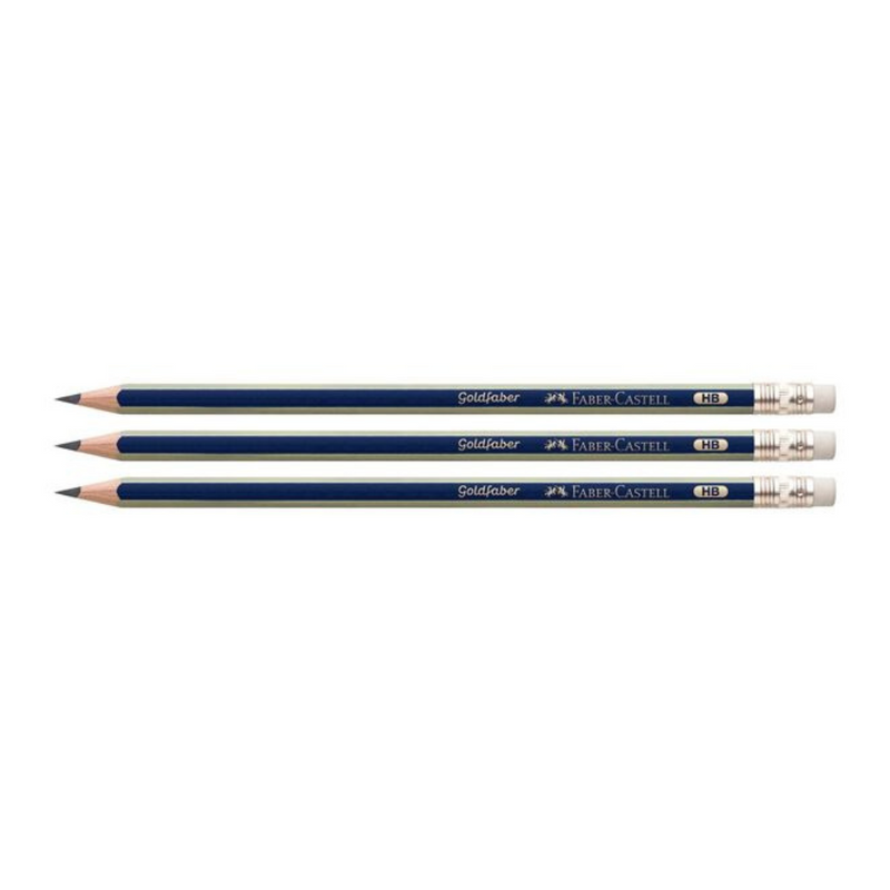 Ronis Goldfaber Graphite Pencil with Eraser Tip HB 3pk