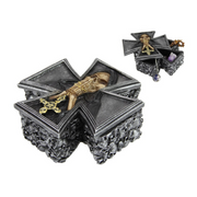 Ronis Gothic Skull Trinket Box 14cm – thumbnail