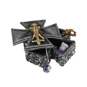 Ronis Gothic Skull Trinket Box 14cm – thumbnail