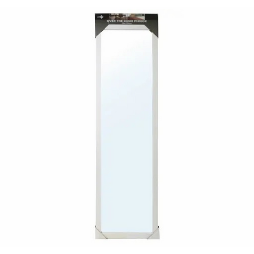 Grace over door full length mirror 125x35cm white frame hanging door mirror