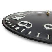 Ronis Grand Hotel Embossed Numbers Domed Metal Wall Clock 40x40x2cm Black