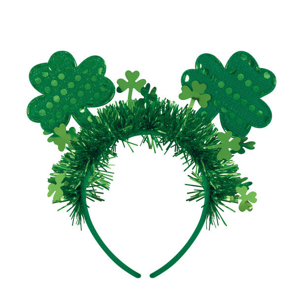 Green shamrock bopper headband St Patrick’s Day costume accessory