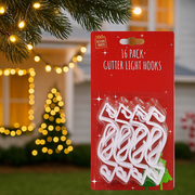 Outdoor gutter hooks for hanging holiday lights 16pk